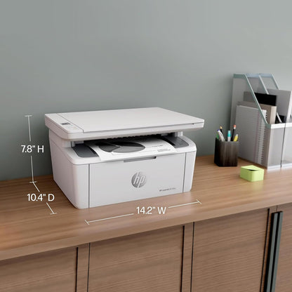 HP Laserjet MFP M140w Impresora inalámbrica en blanco y negro, impresión, escaneo, copia, velocidades rápidas, fácil configuración, impresión móvil, mejor para equipos pequeños
