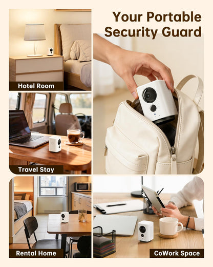 ELYSOO Cámara inalámbrica para interiores: monitor de mascota\/perr...