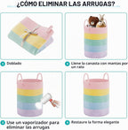 YOUDENOVA Cesta para Ropa Sucia, Cesta de Ropa Tejida Alta de 58L p...