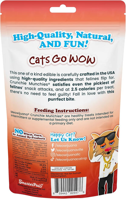 Meowijuana Crunchie Munchie Catnip Treats | Trío de salmón | Fabric...