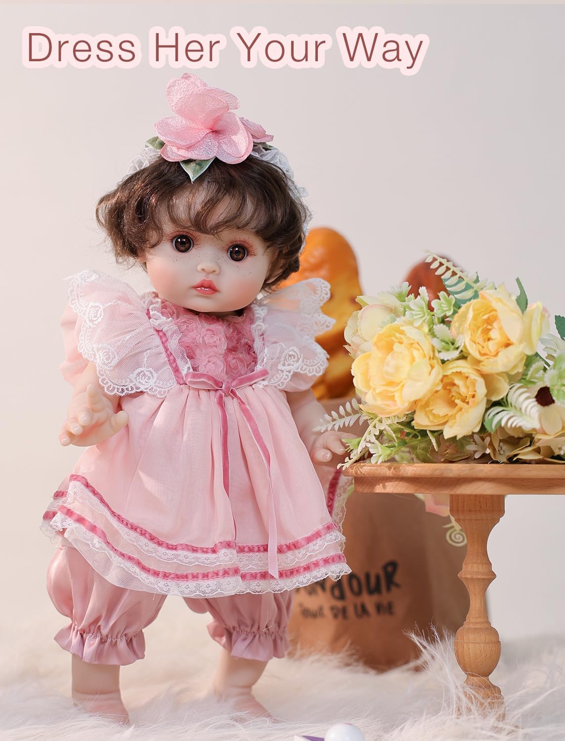Cloveray Muñecas de bebé, 18 pulgadas realista Reborn Full Vinyl Ba...