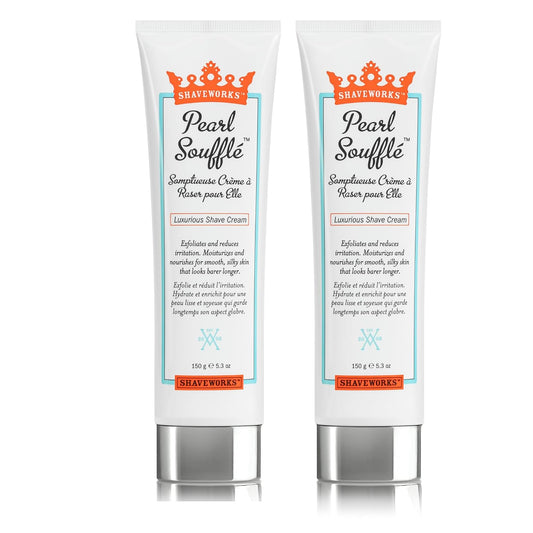 Shaveworks Pearl Soufflé Crema de afeitar para mujeres, loción de a...