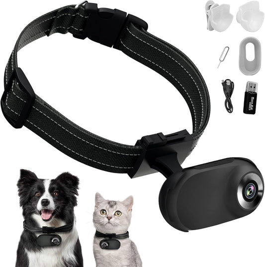 ehomful Collar de cámara HD 1080P para gatos con grabación de video...
