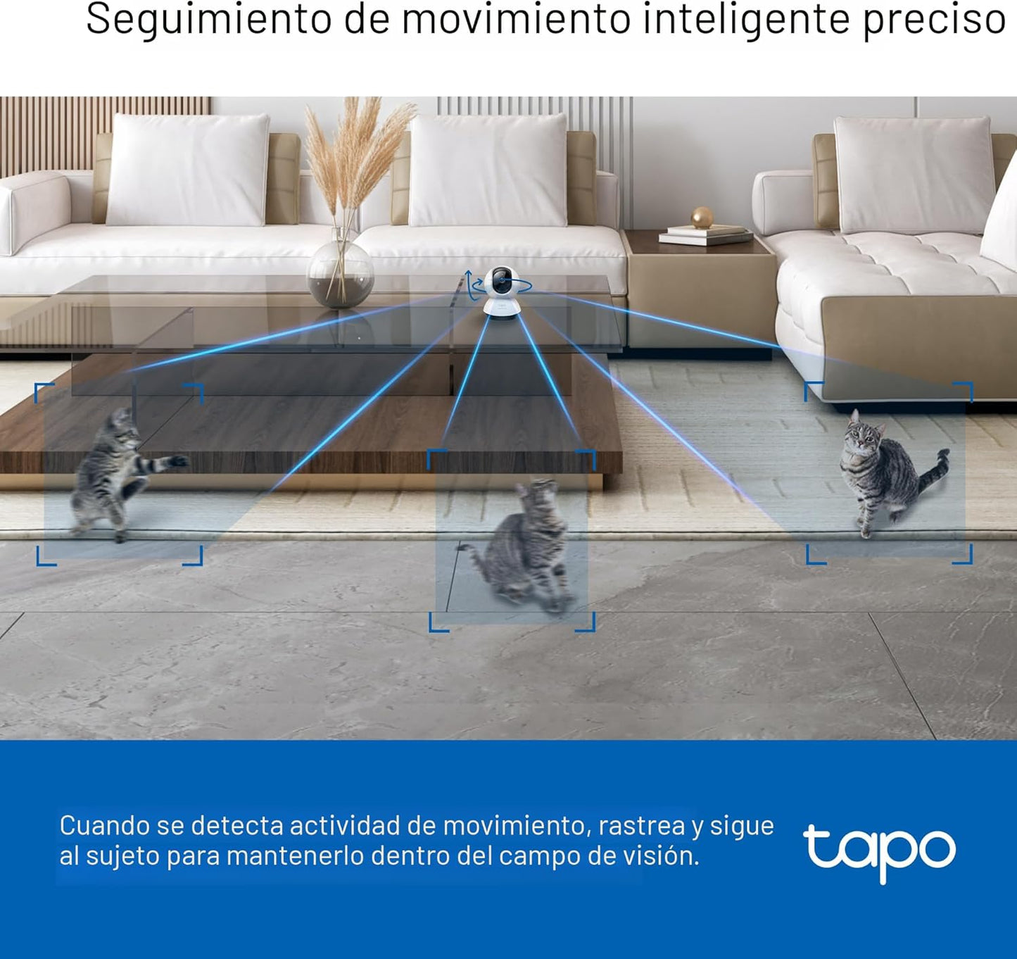 TP-Link Tapo - Cámara de seguridad Pan\/Tilt de 2K QHD para cámara...