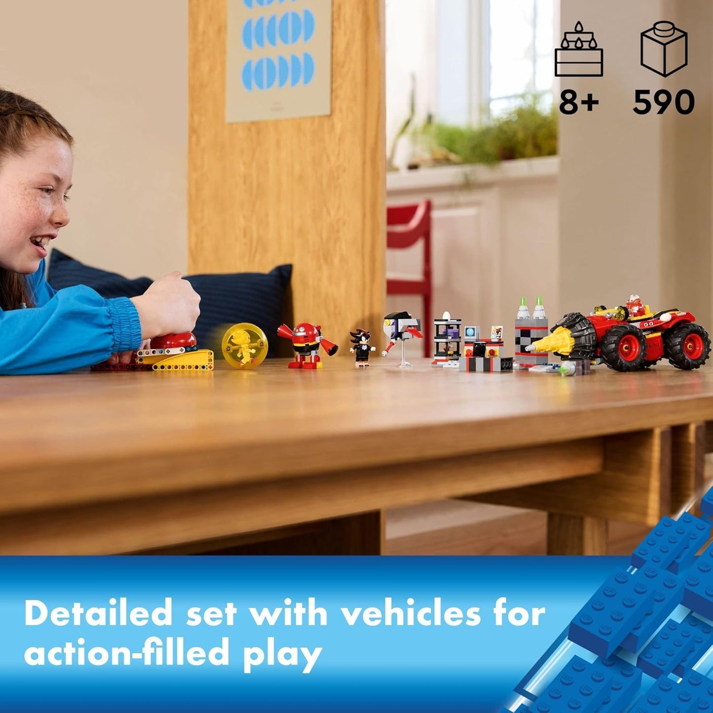 LEGO Sonic The Hedgehog: Super Sonic vs. Egg Drillster - Juguete de Gaming con Shadow y Dr. Eggman, Set de Construcción de Juguetes para Niños y Niñas de 8 Años en Adelante, 76999