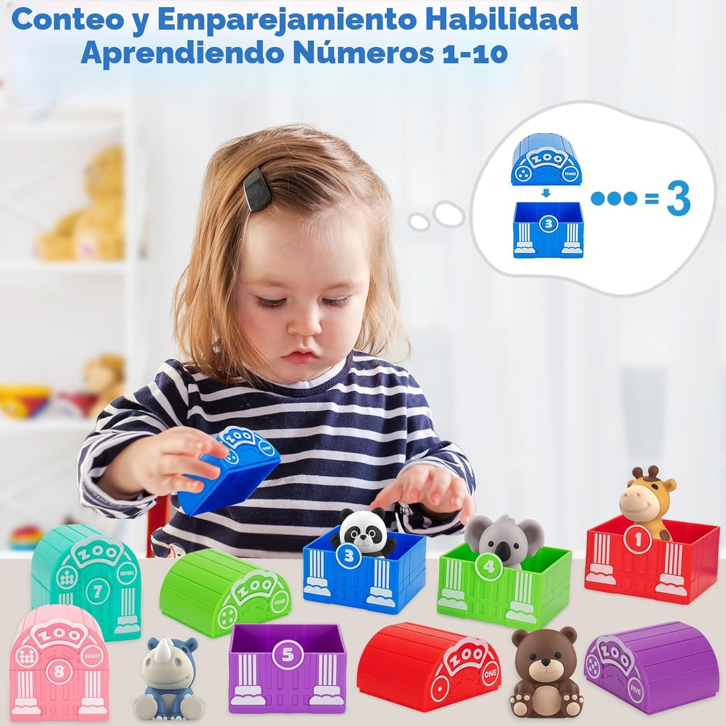 Juguetes de aprendizaje para niños pequeños de 1, 2, 3 años, 20 pie...