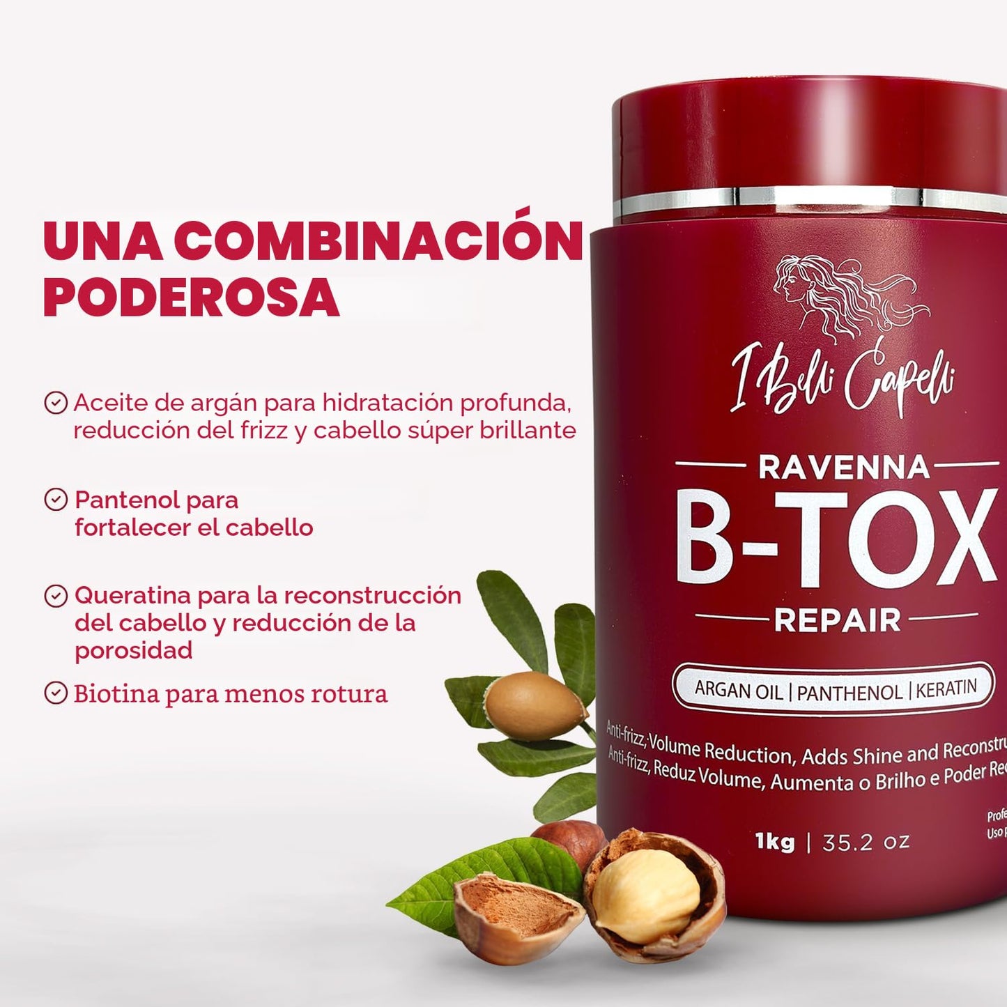 I Belli Capelli Ravenna Repair B-tox Tratamiento para el cabello -...