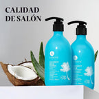 L LUSETA Champú y acondicionador de leche de coco, nutritivo e hidr...