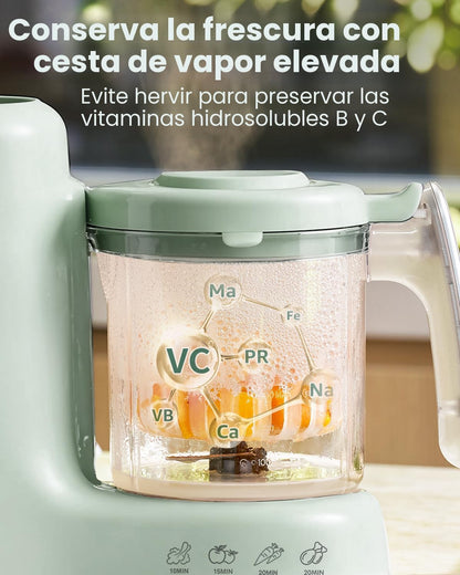 GROWNSY Procesador de Alimentos para Bebé con Canasta de Vapor, Pro...