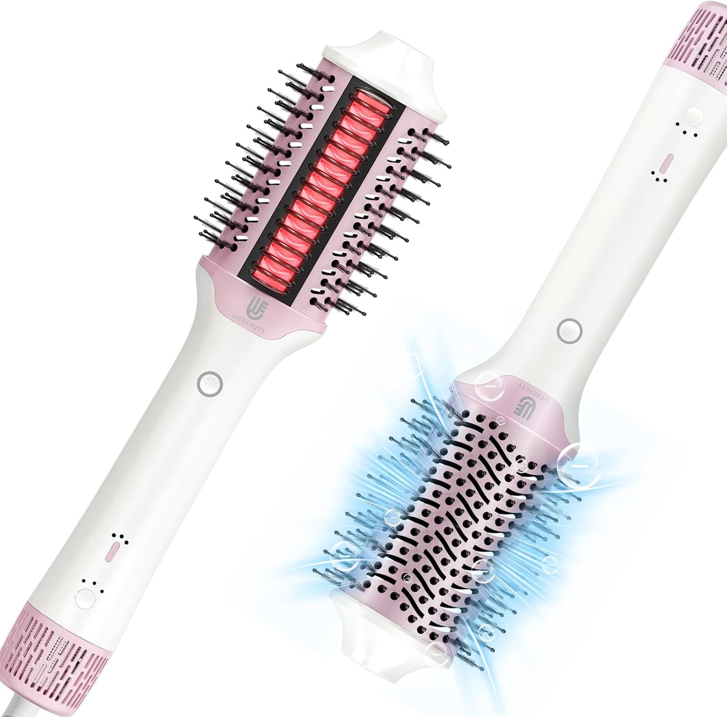 Cepillo secador de pelo 2 en 1 y alisador de cabello, cepillo térmi...