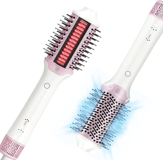 Cepillo secador de pelo 2 en 1 y alisador de cabello, cepillo térmi...