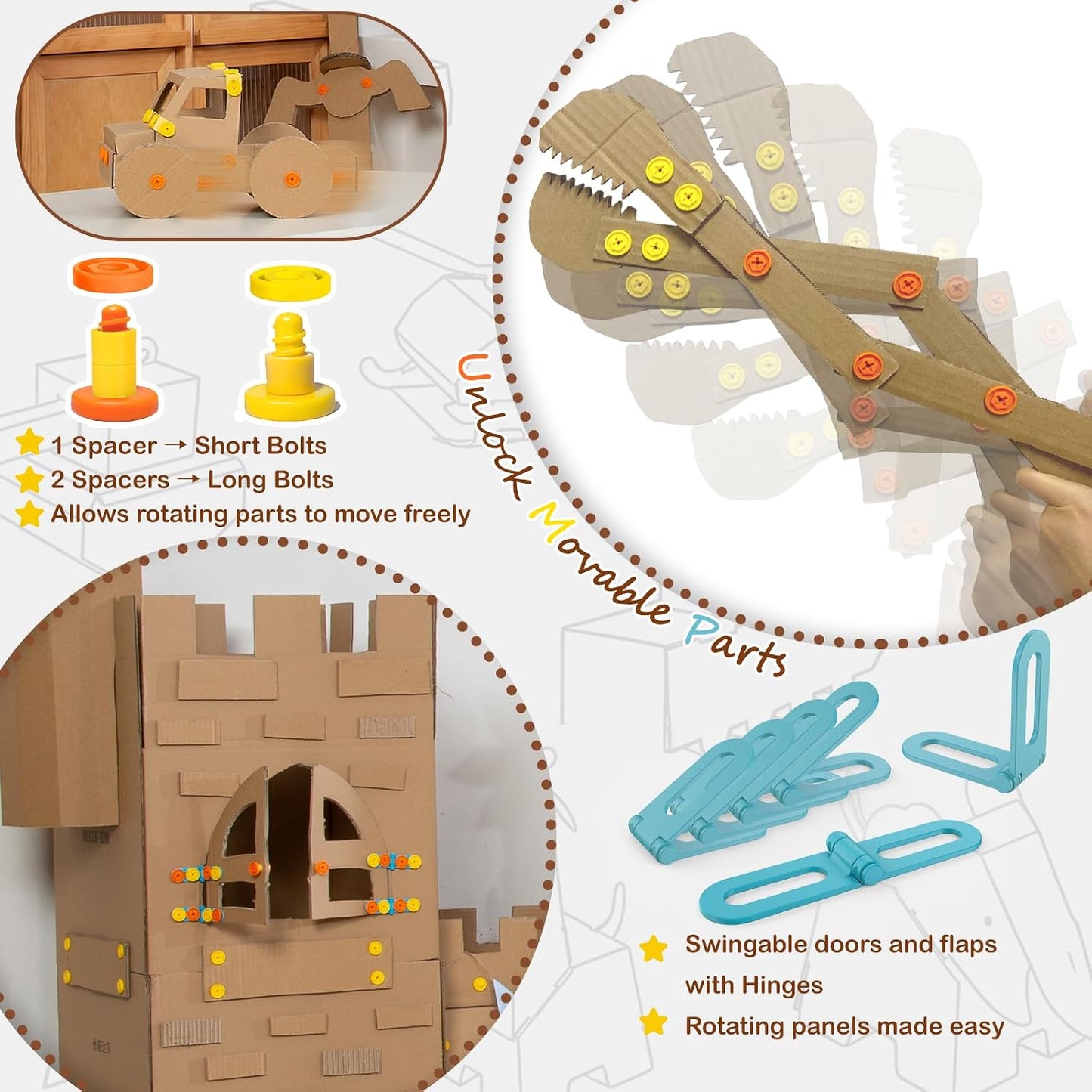 ZLemma Kit de construcción de cartón, juego de construcción para ni...
