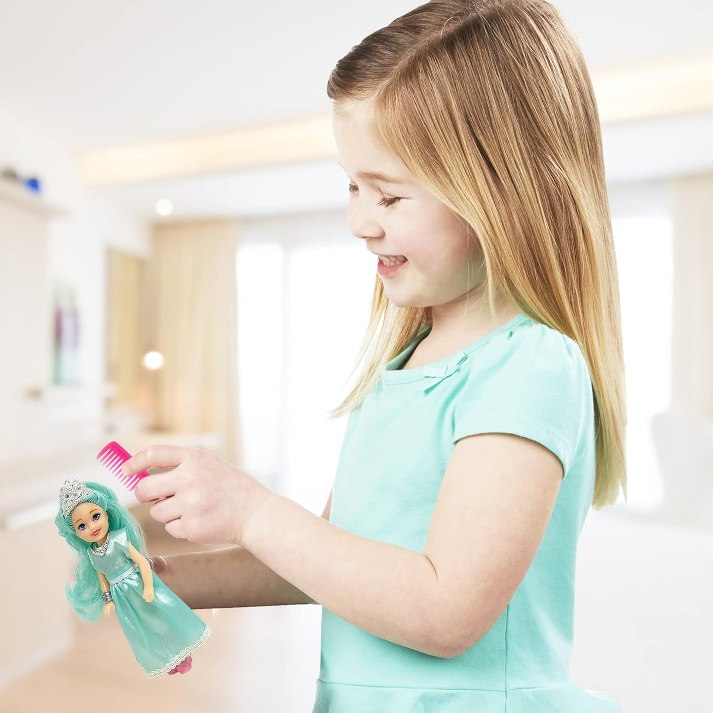 Juego de muñecas pequeñas con mini muñecas de princesa para niñas \...