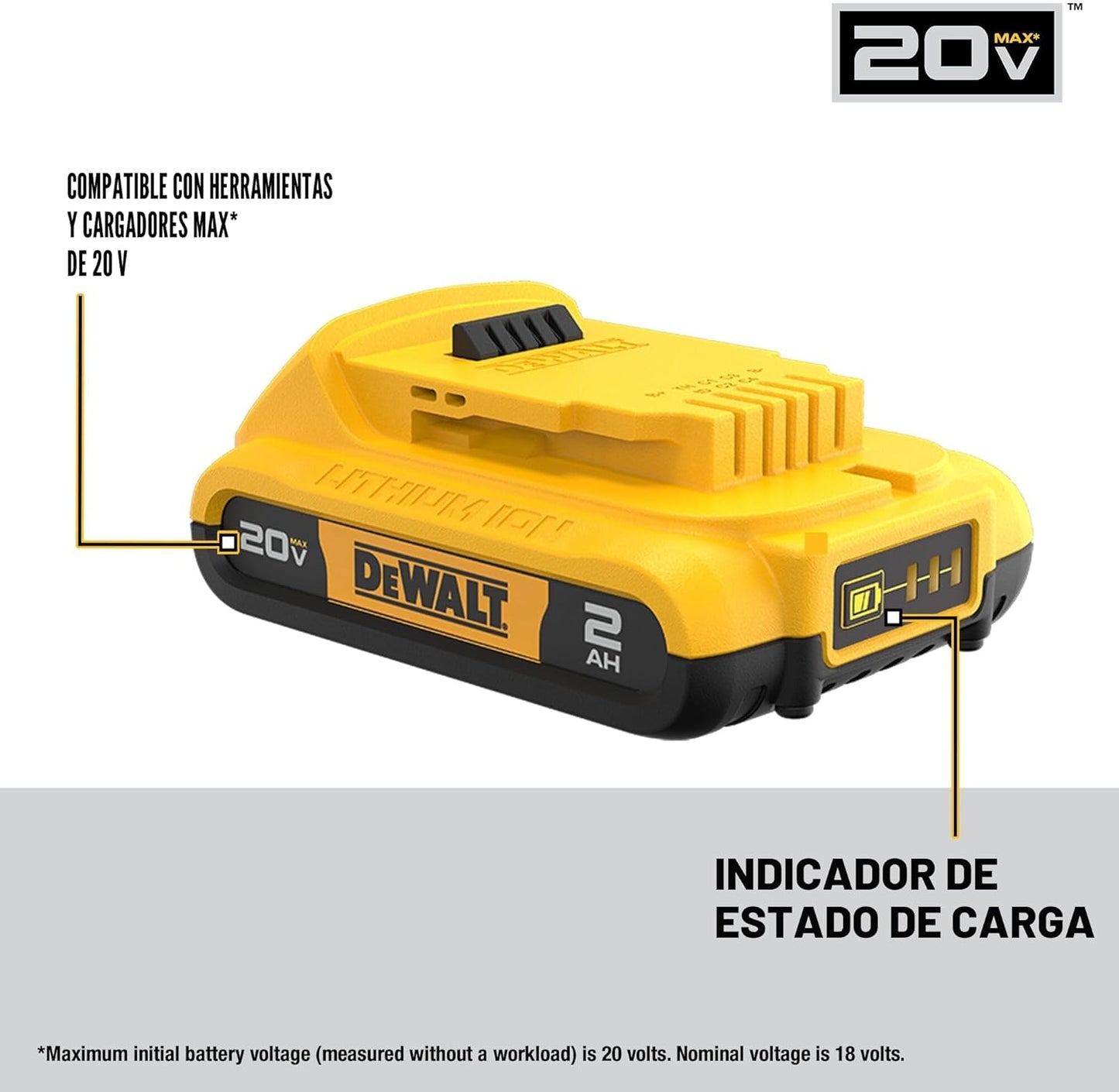 DEWALT Taladro inalámbrico de 20 V MAX y destornillador de impacto,...