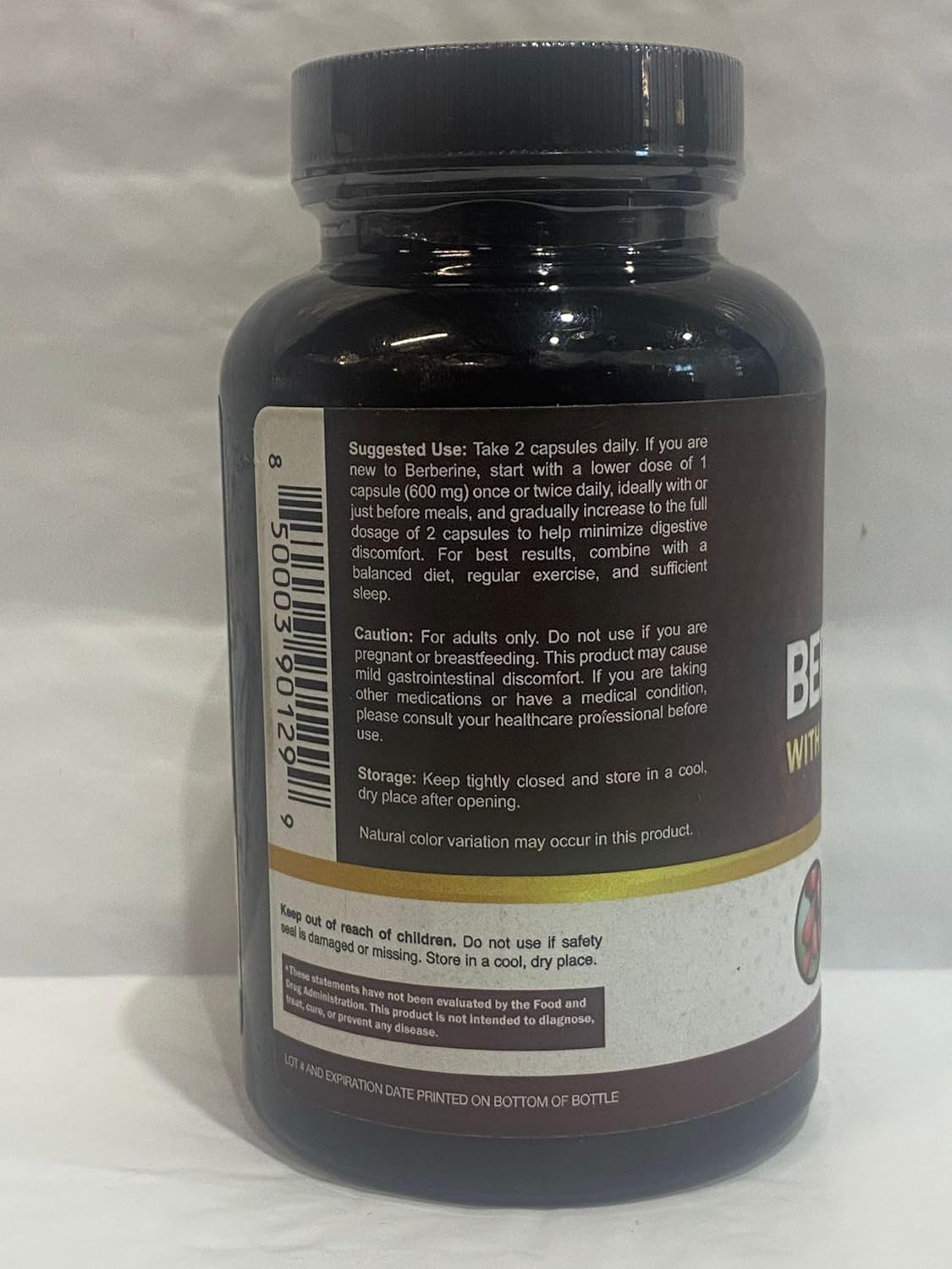 NutriFlair Berberina HCL Premium 1200mg, 120 Cápsulas - Más Canela...