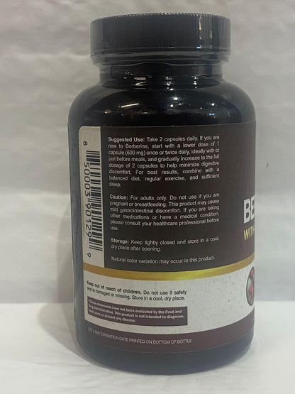 NutriFlair Berberina HCL Premium 1200mg, 120 Cápsulas - Más Canela...
