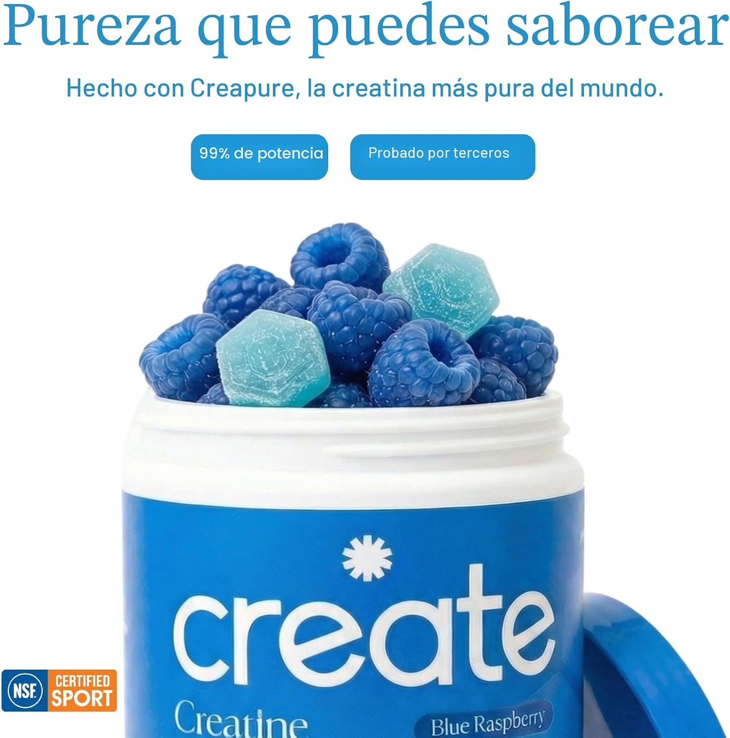 Create Gomitas de monohidrato de creatina para hombres y mujeres, a...