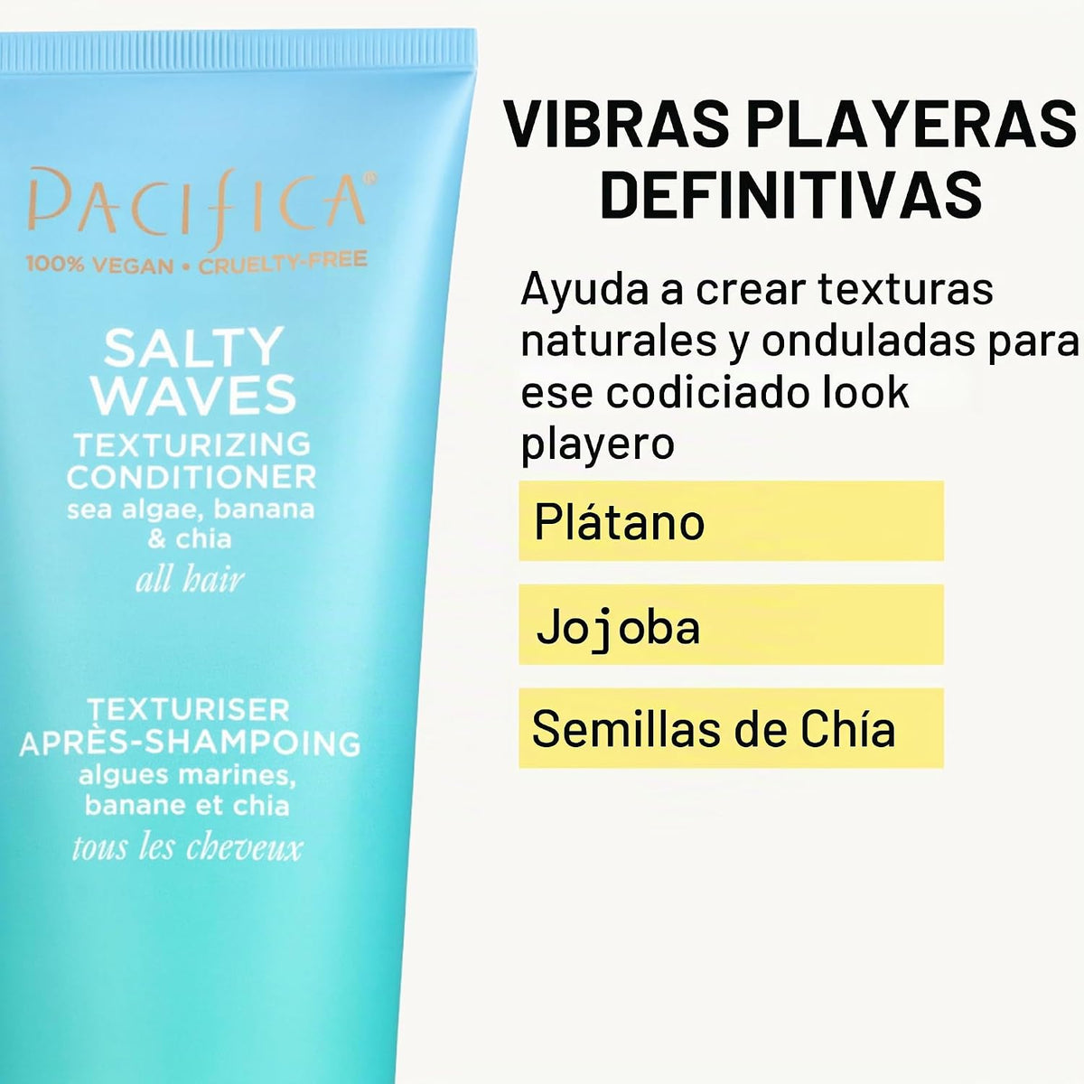 Pacifica Beauty Salty Waves - Champú texturizante + acondicionador...