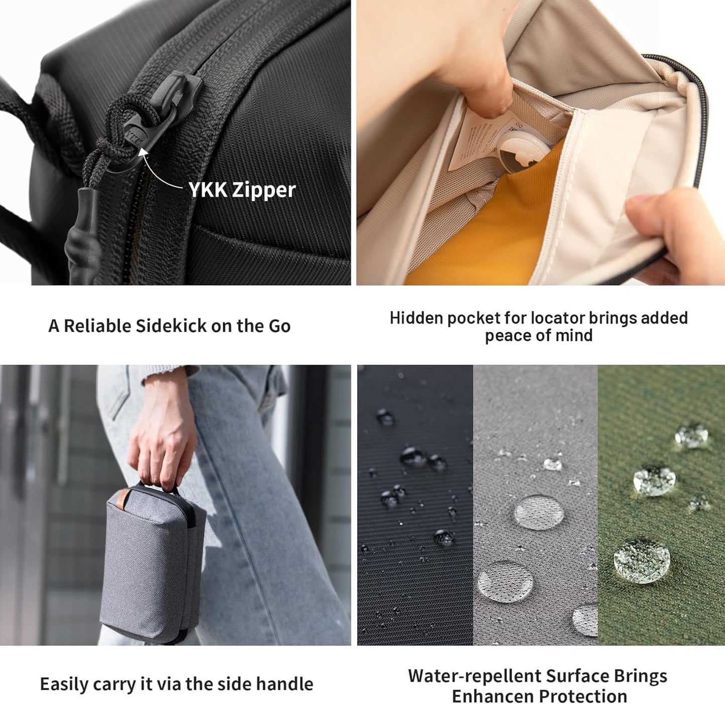 PGYTECH Organizador de tecnología de viaje, estuche impermeable par...