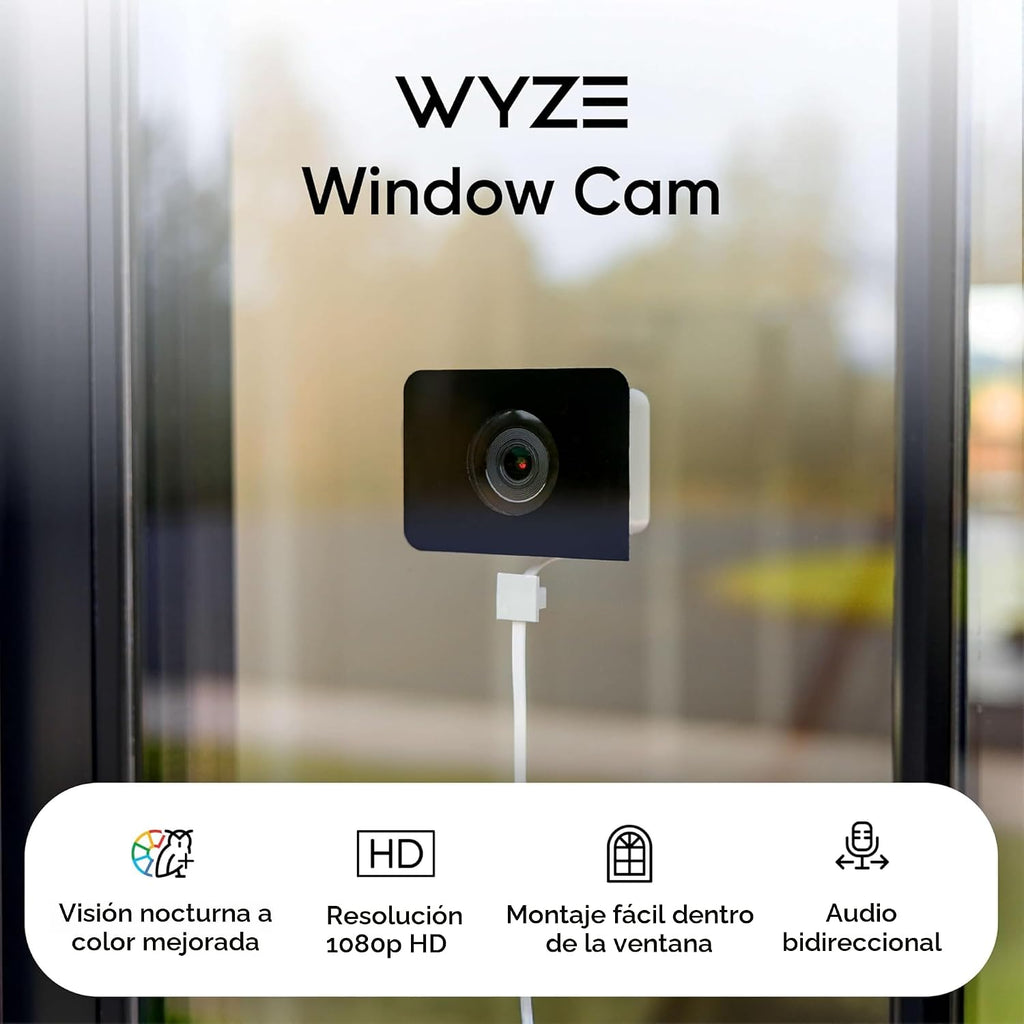 WYZE Paquete de 2 cámaras para ventana, cámara de seguridad WiFi HD...