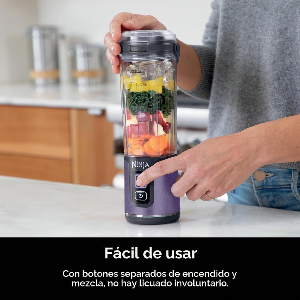 Ninja Blast - Licuadora portátil, inalámbrica, recipiente de 18 onz...