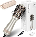 Aima Beauty Pequeño auto doble voltaje secador de pelo cepillo fres...