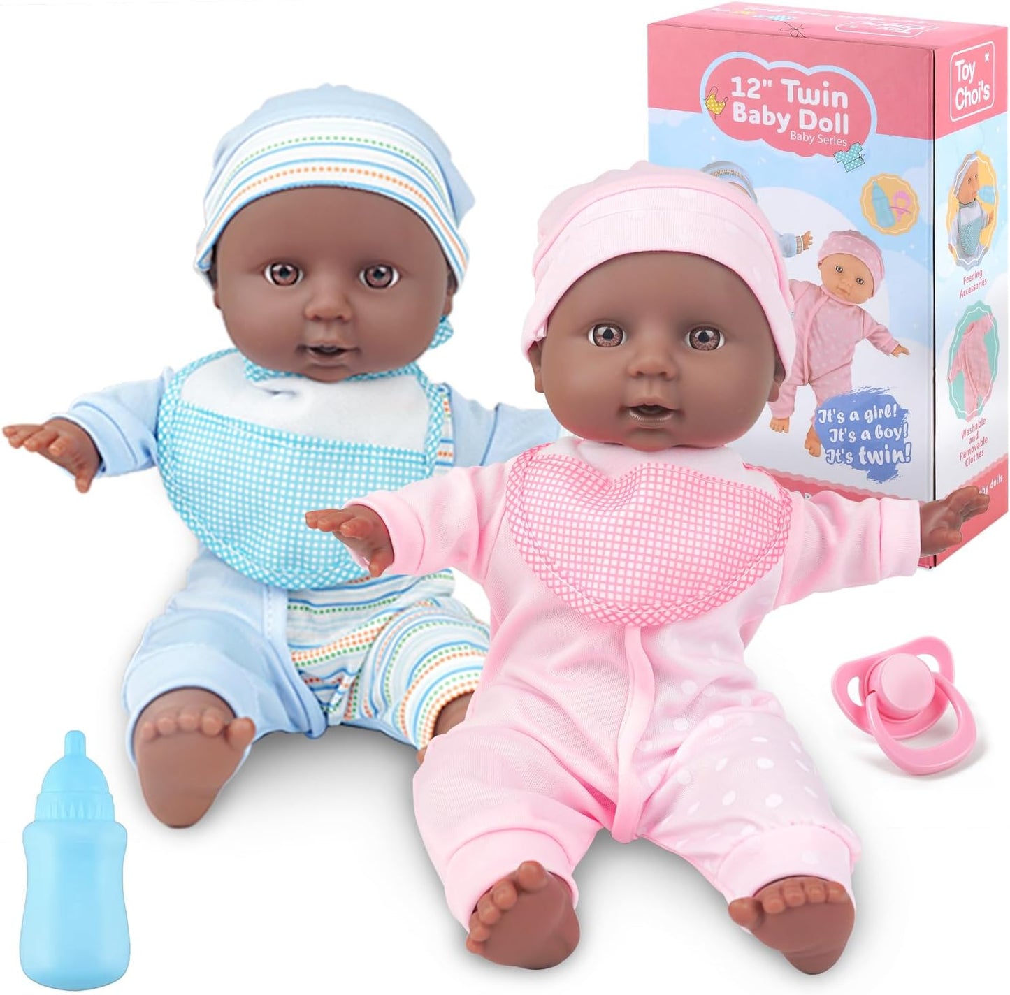 Muñecas bebés gemelas de Toy Choi's - Muñecas de 12 pulgadas co...