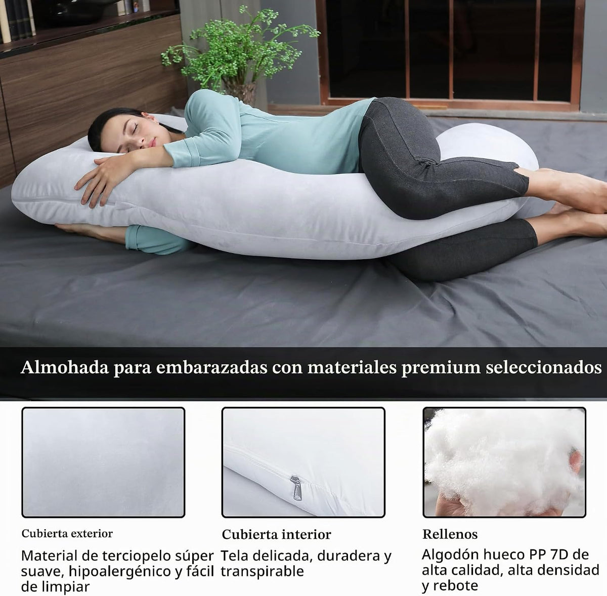 MOON PARK - Almohadas de embarazo y maternidad de cuerpo completo p...