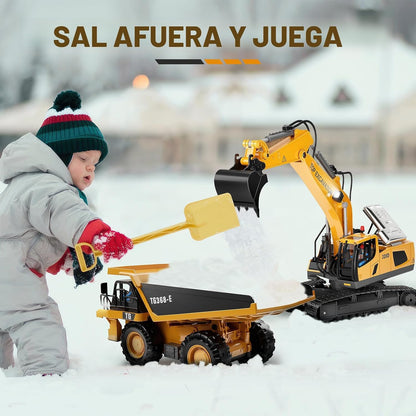 KIDMARKT Camión volquete RC de juguete para niños | Vehículo de con...