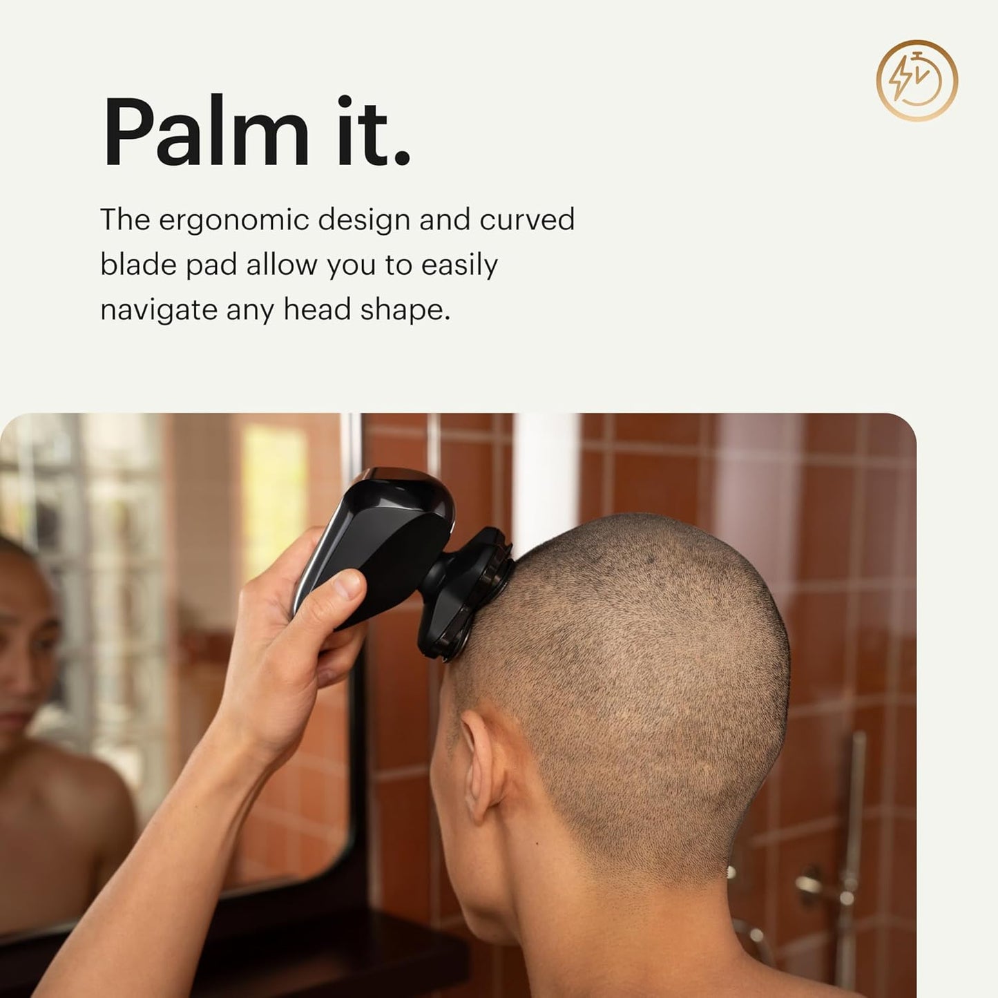 MANSCAPED® The Dome Shaver™ PRO - Afeitadora de cabeza para hombres...
