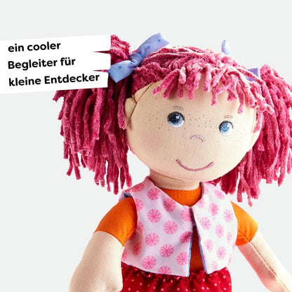 HABA Lilli-Lou Muñeca Blanda de 12 Pulgadas con Cabello Rosa en Col...