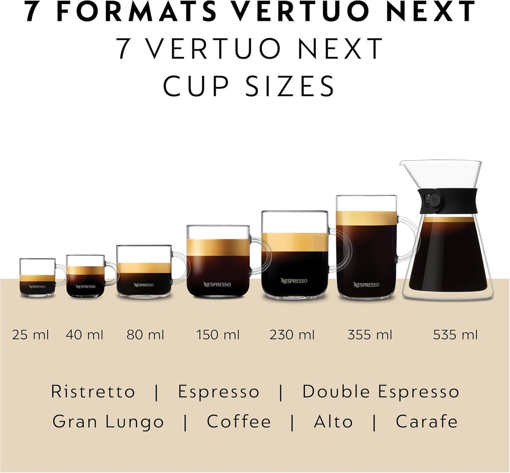Nespresso Vertuo Next Cafetera de café y espresso de Breville, con...