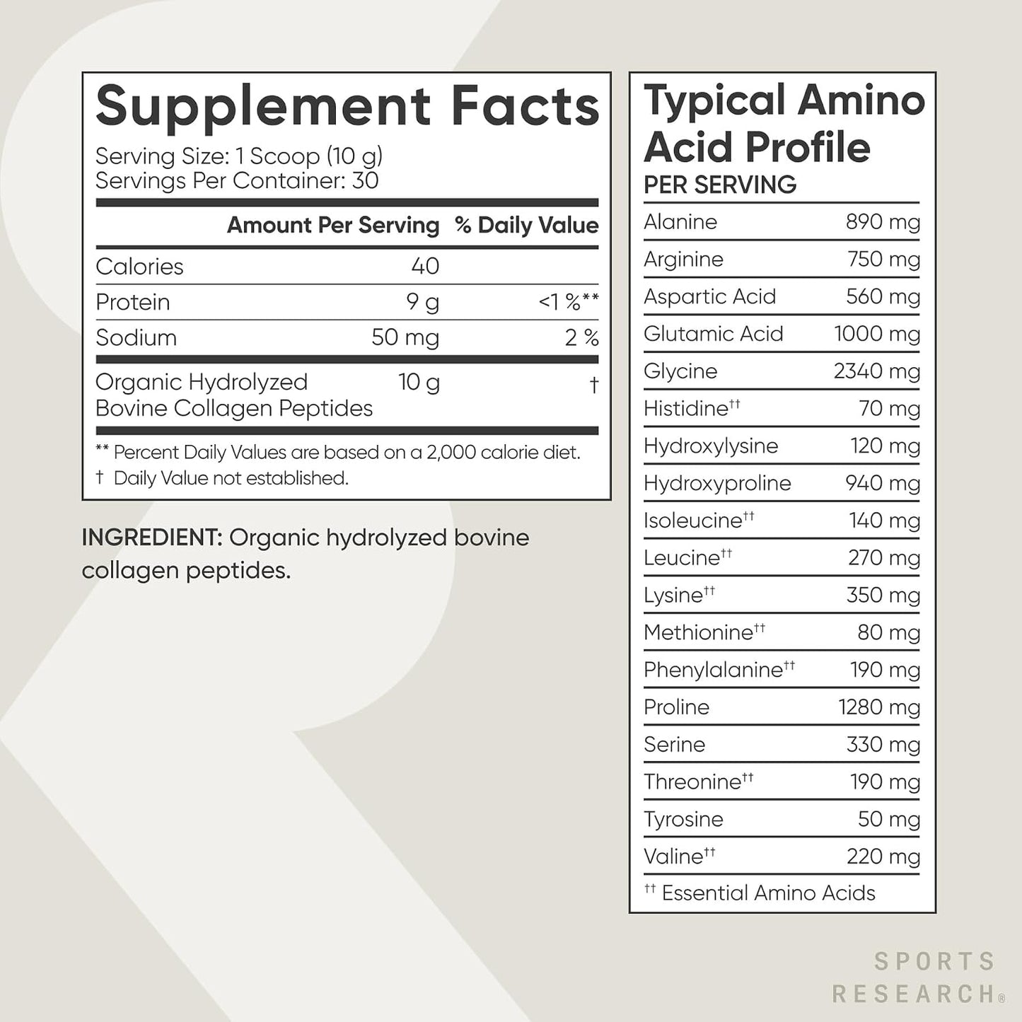 Sports Research® Péptidos de colágeno orgánico - Polvo de proteína...