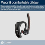 Poly Voyager 5200 Auriculares inalámbricos (Plantronics) – Auriculares Bluetooth de un solo oído con micrófono de cancelación de ruido – Diseño ergonómico – Controles de voz – Ligero – Conecte al
