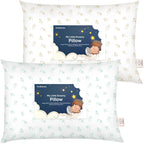 KeaBabies 2pk - Almohadas para niños de 2 años a 5,13 x 18 pulgadas...