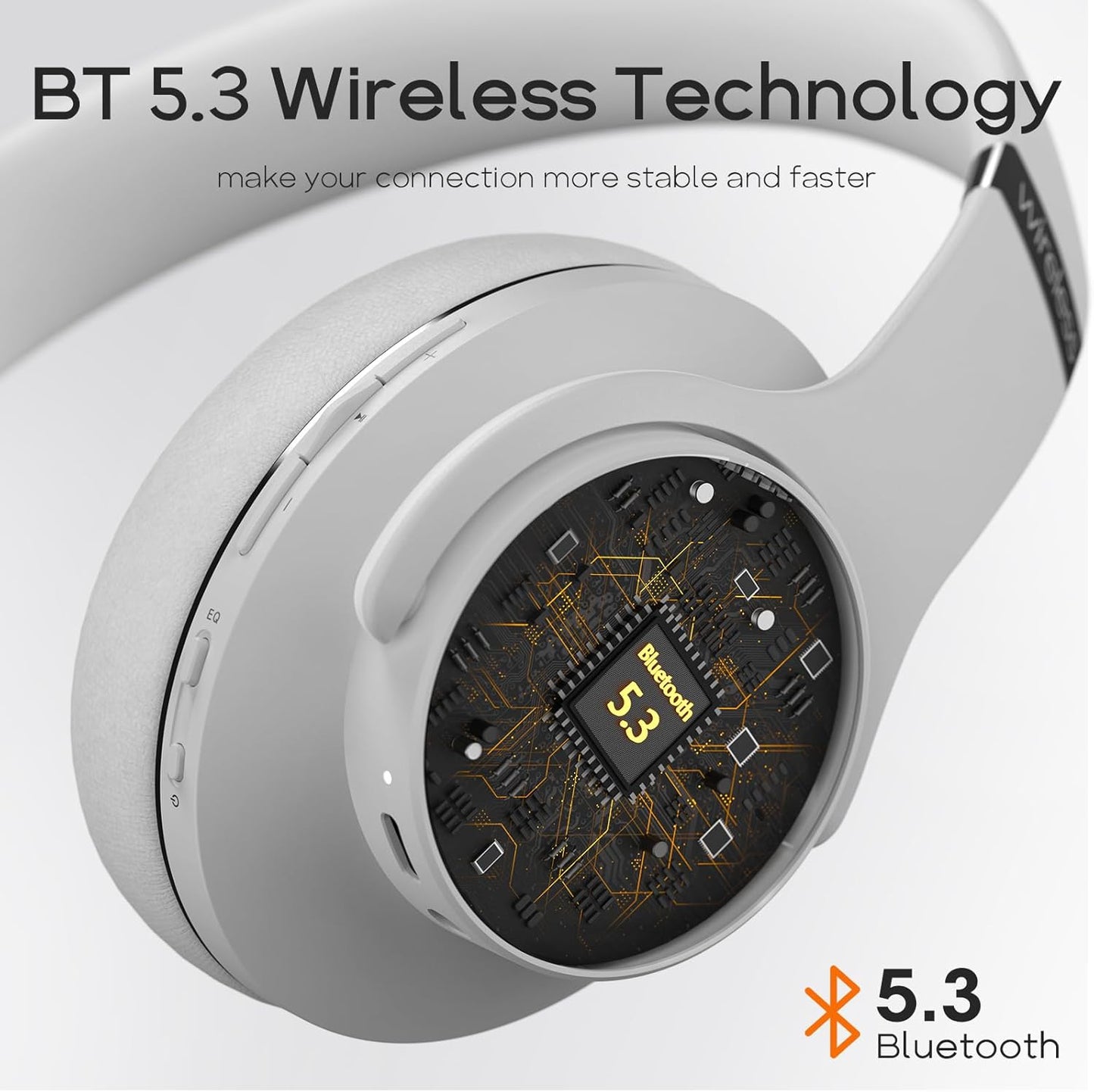 DOQAUS Auriculares Bluetooth sobre la oreja, tiempo de reproducción...