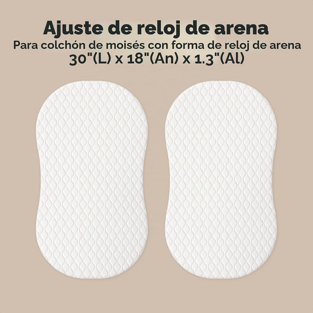 Paquete de 2 protectores de colchón impermeables para moisés 30x18...