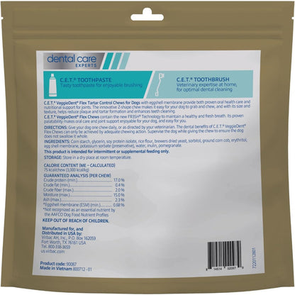 Virbac C.E.T. VEGGIEDENT Flex - Masticables de Control de Sarro par...