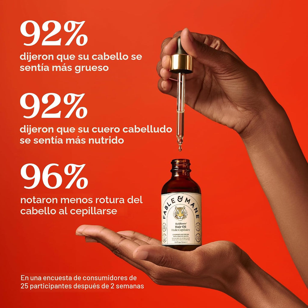 Aceite para cabello Fable &amp; Mane - Suero fortalecedor HoliRoots...
