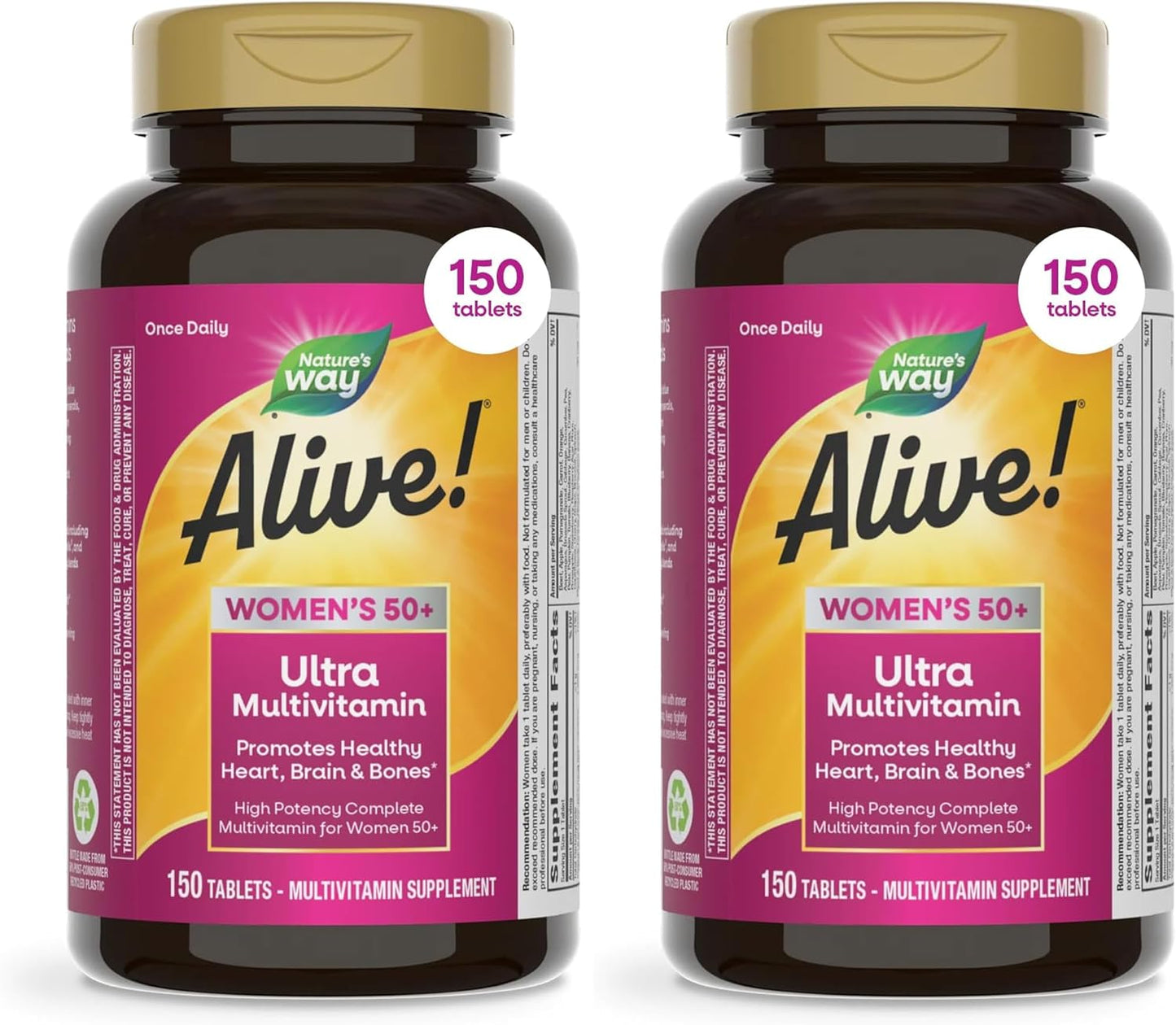 Nature's Way Alive! Vitaminas para mujeres 50 Plus, multivitamí...