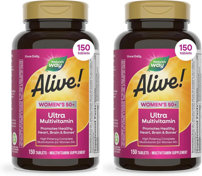 Nature's Way Alive! Vitaminas para mujeres 50 Plus, multivitamí...