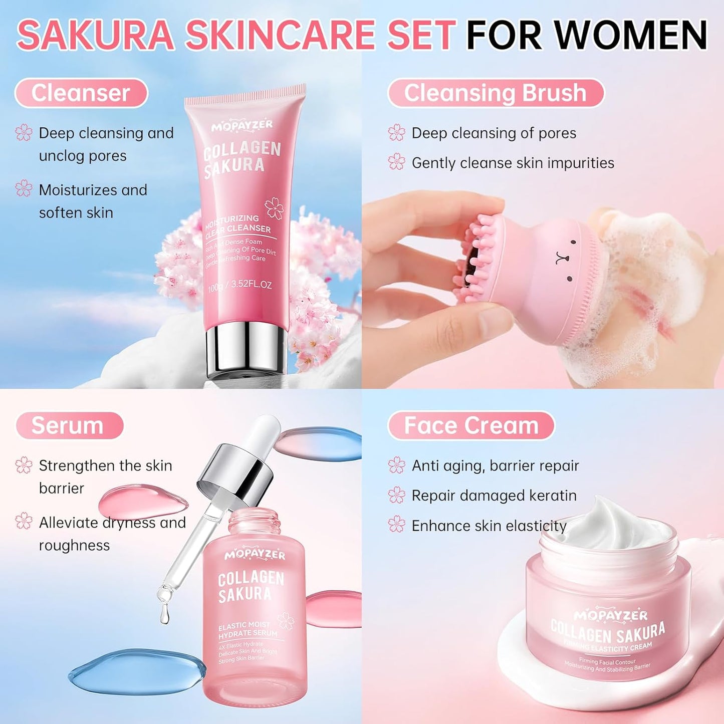 Set de Cuidado de Piel Sakura para Chicas Adolescentes, Juego de Re...