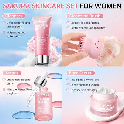 Set de Cuidado de Piel Sakura para Chicas Adolescentes, Juego de Re...