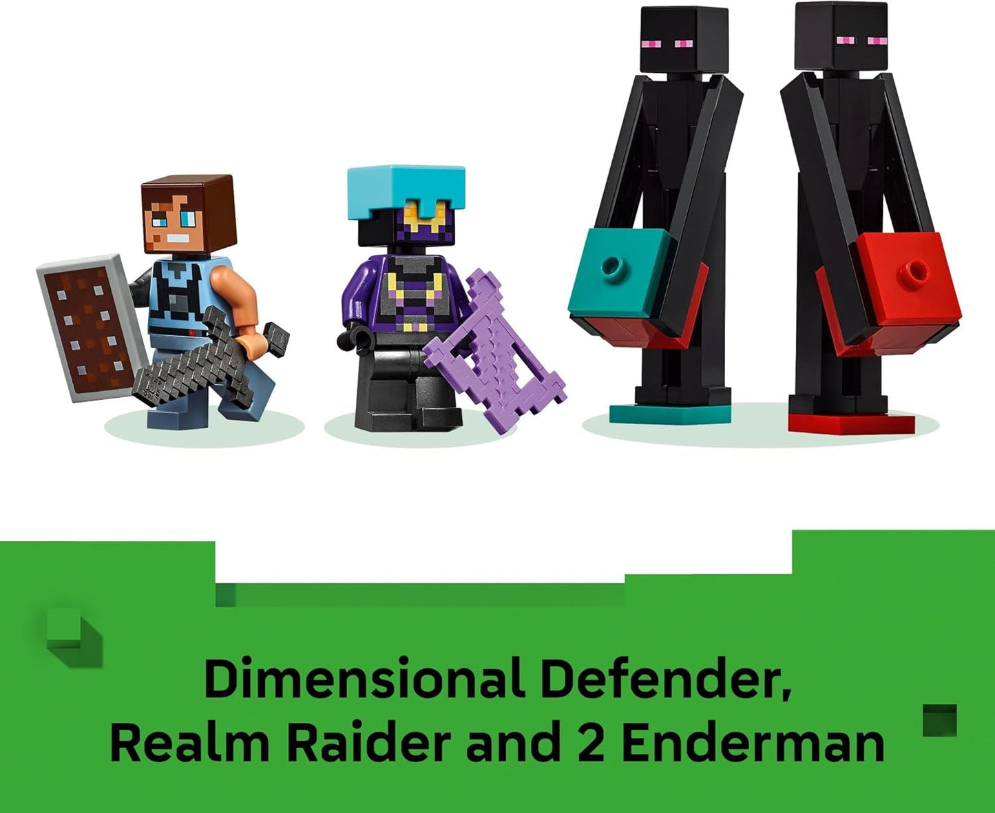 LEGO Minecraft The Enderman Tower - Juguete de construcción para niños y niñas - Set de construcción de videojuegos para niños, edades 9+ - 2 juguetes en 1 para juego imaginativo jugador contra