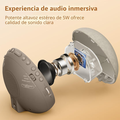Reloj despertador Sunrise Máquina de ruido blanco: luz natural de d...