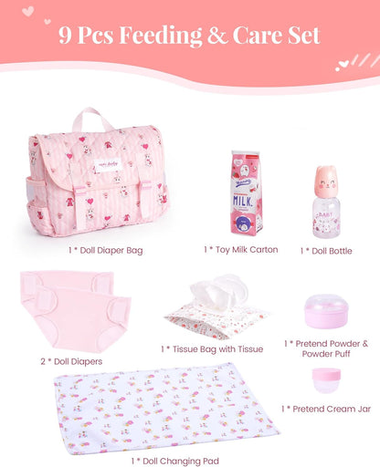 BABESIDE Juego de 10 piezas de accesorios para muñecas reborn para...