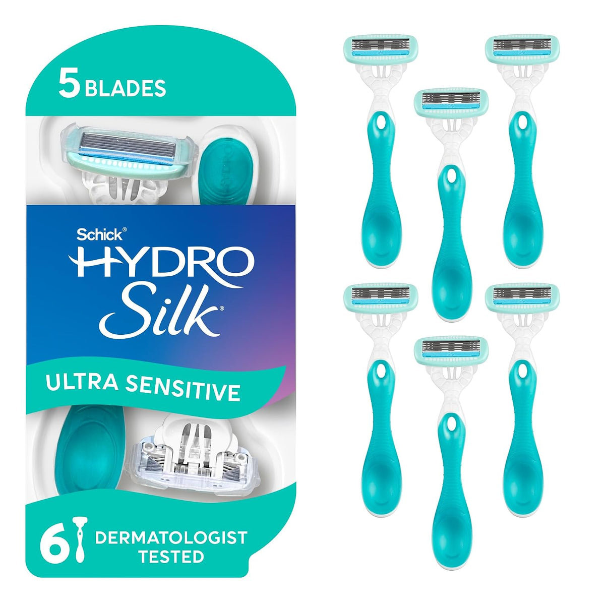 Schick Hydro Silk Sensitive - Maquinillas de afeitar desechables pa...