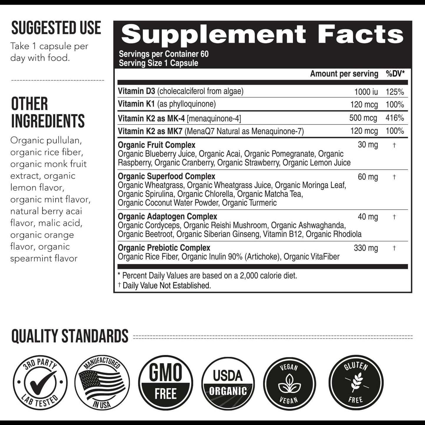Total K2® | Vitamina K2 como MK7 y MK4 | Más K1 y Cofactor de Vitam...