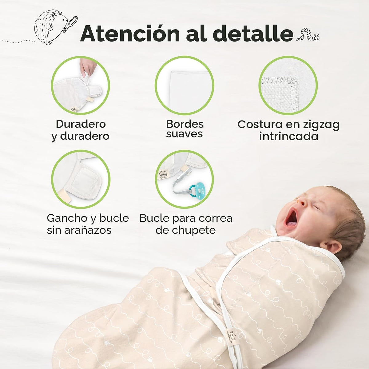 3 paquetes de sacos de dormir orgánicos para bebés - Mantas envolve...