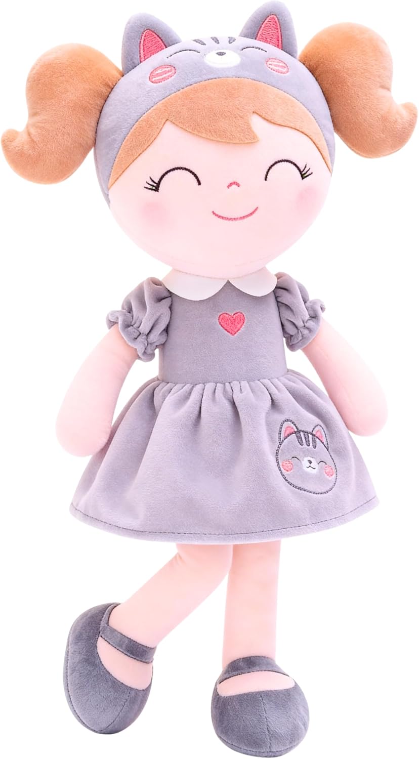 Gloveleya Muñeca bebé niña regalos de peluche suave para gatos (12...